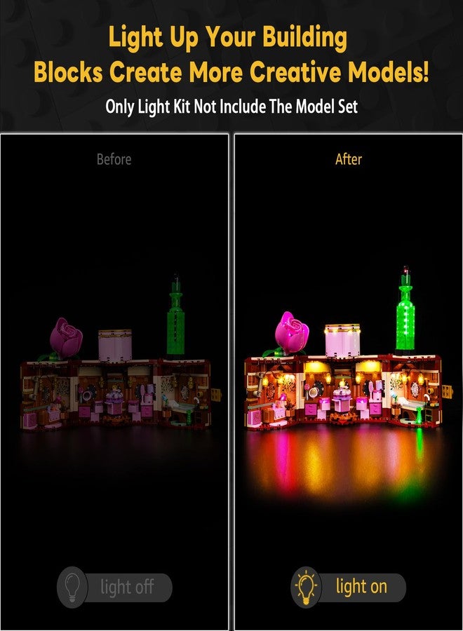 Kyglaring طقم إضاءة LED من Kyglaring متوافق مع مكعبات بناء سكن غليندا وإلفابا من ليغو 75683، ملحقات إضاءة مطورة لمجموعة نموذج 75683، مصابيح فقط (النموذج غير متضمن)، إصدار كلاسيكي - Image 3
